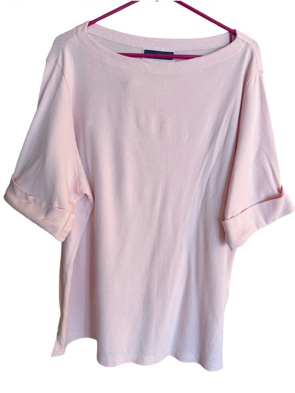 Karen Scott  Women's Boatneck Top - Light Pink